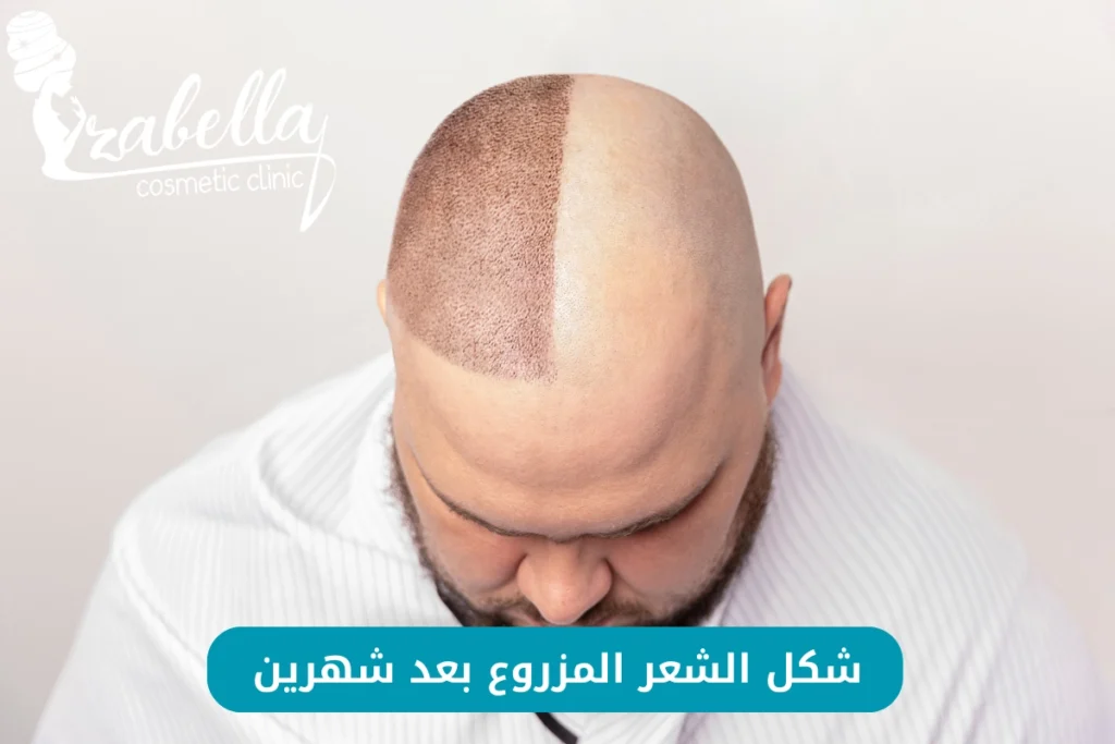 شكل الشعر المزروع بعد شهرين والمنطقة المانحة