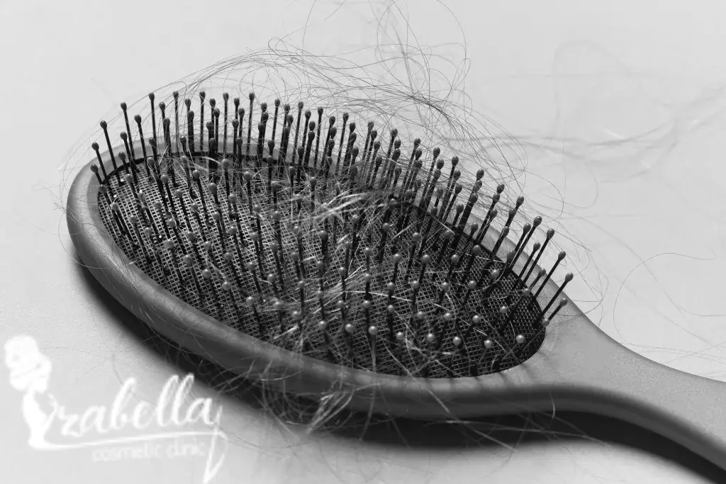 Hair loss when pulled